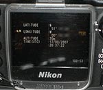 Nikon GPS Position displayed on lcd